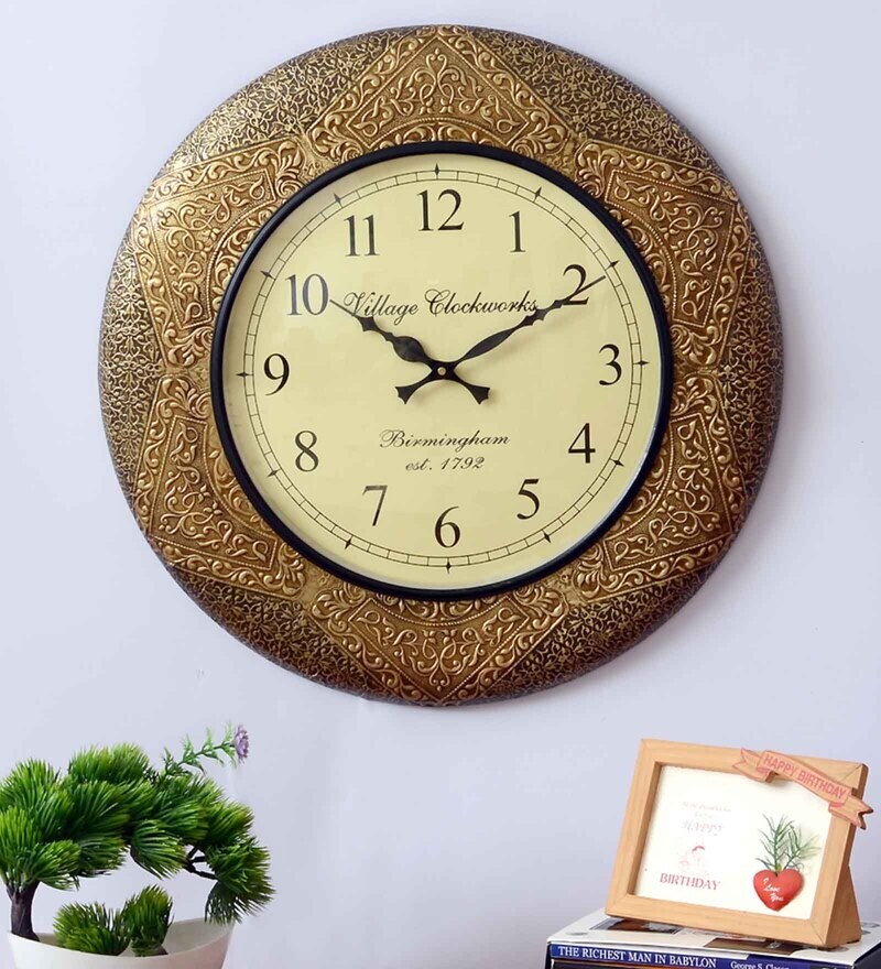 Buy Traditional Wood Wall Clock by Craft Tree Online Traditional Wall