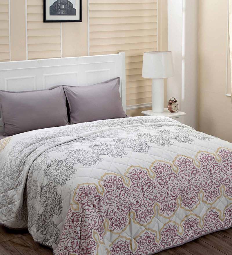 Buy Tranquility Flow 100 Cotton 4 Pieces Double Size Bedding Set By