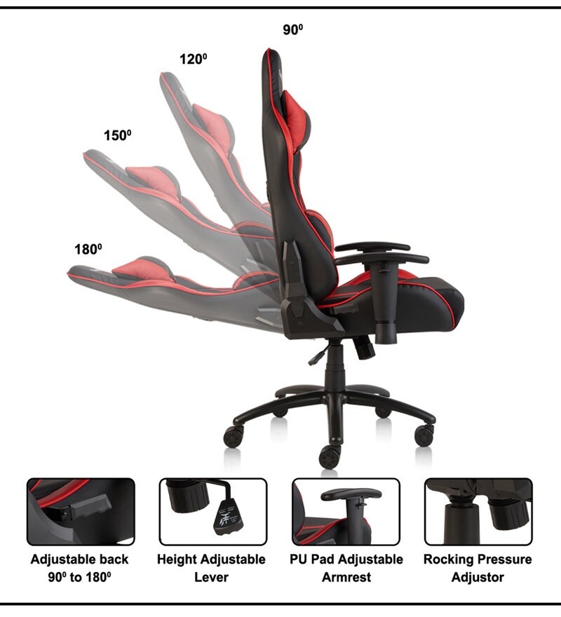 Buy Transformer High Back Gaming Chair in Red Colour by CELLBELL Online ...