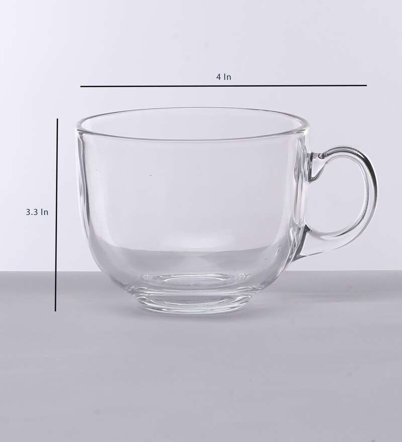 Classic Double Wall Glass Mug - Set Of 2, 350ml - VIVA