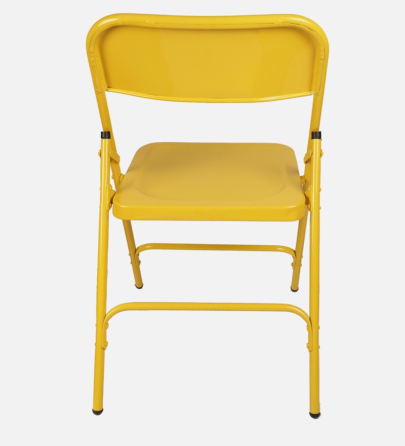 Buy Trendy Metal Folding Chair in Yellow Colour by Grandwill Online