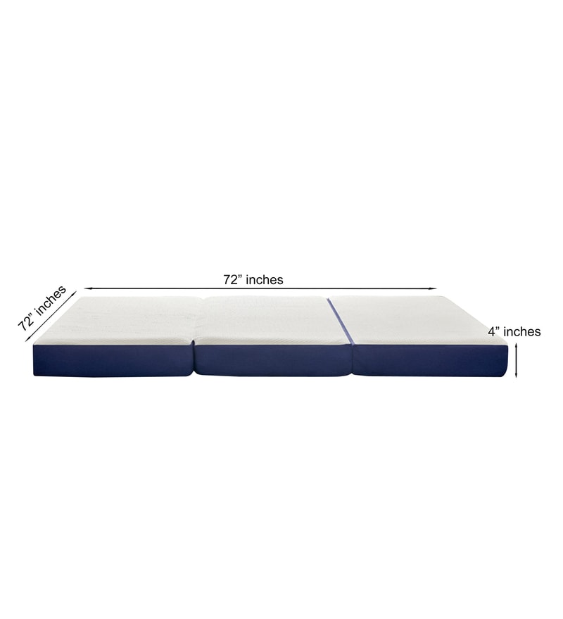 Buy Tri Folding (72x72) Memory Foam 4 Inch King Size Mattress by Loom