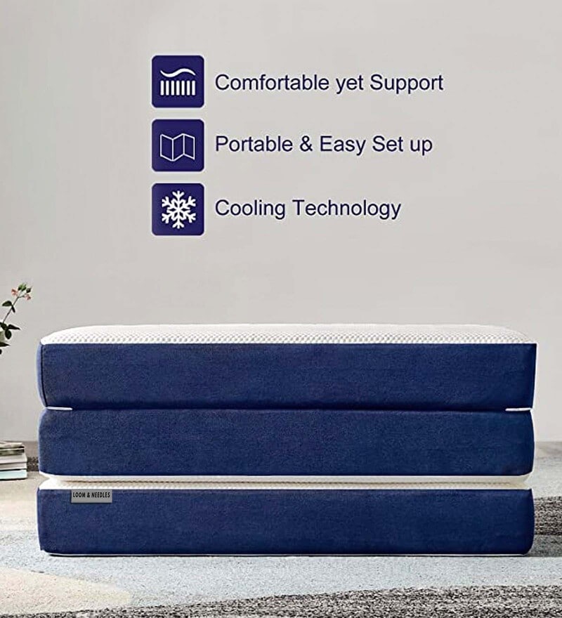 Buy Tri Folding (72x36) Memory Foam 6 Inch Single Size Mattress by Loom