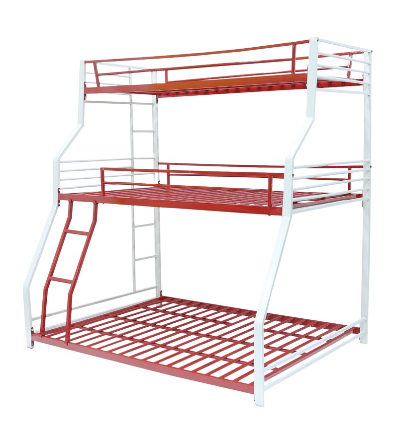 Buy Abigail Triple Metal Bunk Bed by SteelFurn Online Standard Bunk
