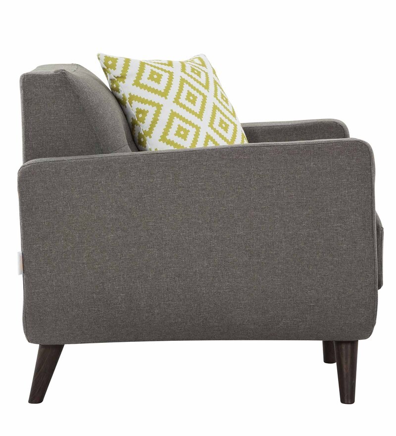 Buy Truro Fabric 1 Seater Sofa in Grey Colour by Urban Living Online