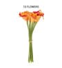 Orange Polyester Calla Lily Artificial Flowers