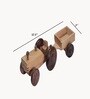 Tractor Yellow Natural Wood Collectible