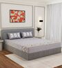 Grey Architectural 144 TC Cotton King Sized Bedsheet With 2 Pillow Covers