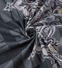 Grey Checks 144 TC Cotton King Sized Bedsheet With 2 Pillow Covers