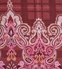 Maroon Checks 144 TC Cotton King Sized Bedsheet With 2 Pillow Covers