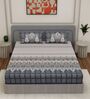 Grey Checks 144 TC Cotton King Sized Bedsheet With 2 Pillow Covers