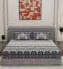 Grey Checks 144 TC Cotton King Sized Bedsheet With 2 Pillow Covers