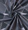 Grey Geometric 144 TC Cotton King Sized Bedsheet With 2 Pillow Covers