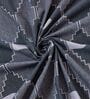 Grey Geometric 144 TC Cotton King Sized Bedsheet With 2 Pillow Covers