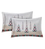 Red Medallion 144 TC Cotton King Sized Bedsheet With 2 Pillow Covers