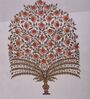 Orange Medallion 144 TC Cotton King Sized Bedsheet With 2 Pillow Covers