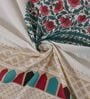 Red Medallion 144 TC Cotton King Sized Bedsheet With 2 Pillow Covers