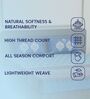 Blue Medallion 144 TC Cotton King Sized Bedsheet With 2 Pillow Covers