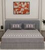 Grey Paisley 144 TC Cotton King Sized Bedsheet With 2 Pillow Covers