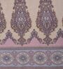 Pink Paisley 144 TC Cotton King Sized Bedsheet With 2 Pillow Covers