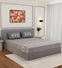 Grey Paisley 144 TC Cotton King Sized Bedsheet With 2 Pillow Covers