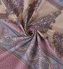 Pink Paisley 144 TC Cotton King Sized Bedsheet With 2 Pillow Covers