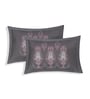 Grey Paisley 144 TC Cotton King Sized Bedsheet With 2 Pillow Covers