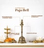 Golden Traditional Brass Pooja Bell with Hanuman Idol