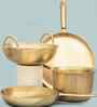 Bronze 10 Inch/3 Litre Kadai 10 Inch/1.8 Litre Frying Pan & 7.6 Inch/2Litre Sauce Pan 11.3Inch Tawa Combo Set of 4