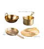 Bronze Family Combo Set kansa Dosa Tawa + Kadai + Fry Pan + Sauce Pan