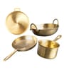 Bronze Family Combo Set kansa Dosa Tawa + Kadai + Fry Pan + Sauce Pan