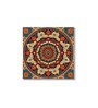 Floral Circle Canvas Collection Printed Set of 4 Wall Painting Stretch Canvas Frame
