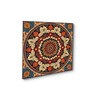 Floral Circle Canvas Collection Printed Set of 4 Wall Painting White Frame
