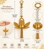 Traditional Golden Lotus Hanging Diya Holder with Beads and Tassel with Tealight Candle
