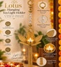 Traditional Golden Lotus Hanging Diya Holder with Beads and Tassel with Tealight Candle