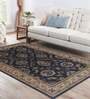 Blue Persian Wool 4 ft x 6 ft Hand Tufted Carpet