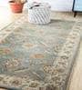 Green Persian Wool 5 ft x 7 ft Hand Tufted Carpet