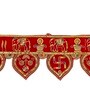 Ethnic Handmade Bandarwal Red Velvet 47 Inch Swastik Torans