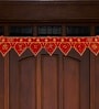 Traditional Handmade Bandarwal Red Velvet 38 Inch Leaf Torans