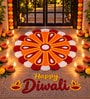 Traditional Handmade Floral Rangoli Door Mat