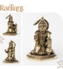 Golden Traditional Hanuman Brass Statue