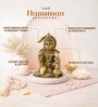 Golden Traditional Hanuman Brass Statue