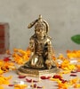 Golden Traditional Hanuman Brass Statue
