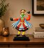 Traditional Kerala Kathakali Dancer Figurine   Handpainted Metal Art Showpiece for Home Decoration