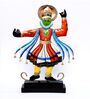 Traditional Kerala Kathakali Dancer Figurine   Handpainted Metal Art Showpiece for Home Decoration