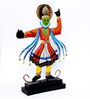 Traditional Kerala Kathakali Dancer Figurine   Handpainted Metal Art Showpiece for Home Decoration