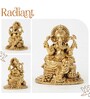 Golden Traditional Lord Ganesha Murti Brass Figurine