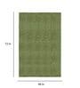 Green Shaggy Fiber 4 ft x 6 ft Machine Made Carpet