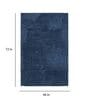 Blue Fiber Solid 4 X 6 Feet Machine Made Carpet