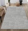 Grey Shaggy Fiber 4 ft x 6 ft Machine Made Carpet